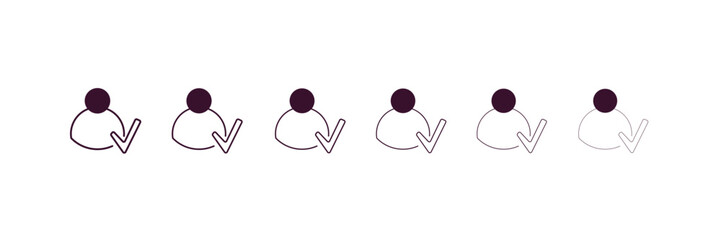 Poster - authorize outline icon. Linear vector from programming concept. 6 different line style authorize icon included thin, light, regular, medium, bold, black