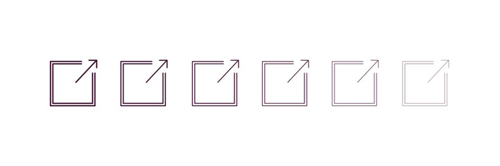 Poster - hyperlink outline icon. Linear vector from programming concept. 6 different line style hyperlink icon included thin, light, regular, medium, bold, black