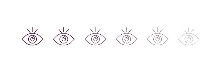 Aufkleber - visibility outline icon. linear vector from programming concept. 6 different line style visibility i