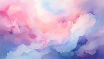 Poster - Abstract pink and blue clouds