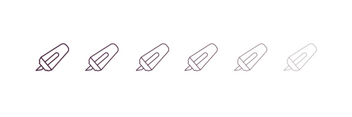 Aufkleber - highlight outline icon. linear vector from tools concept. 6 different line style highlight icon incl
