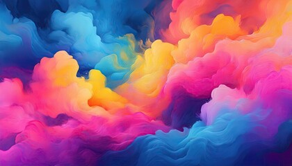 Abstract colorful clouds