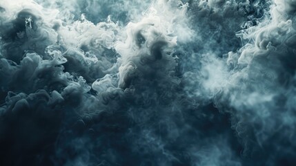 Swirling ethereal clouds of smoke in a range of smoky grays and whites