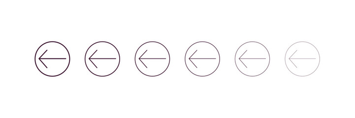 Poster - recycling container outline icon. Linear vector from user interface concept. 6 different line style recycling container icon included thin, light, regular, medium, bold, black