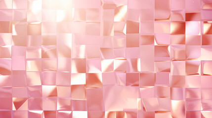 Poster - pink squares background texture abstract design art glossy shiny refraction reflection