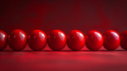 Canvas Print - Red Balls in a Row