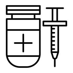 Sticker - Vaccine icon style