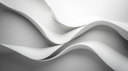 Poster - A simple abstract grey background with soft shadows and flowing shapes, creating a clean and elegant visual.
