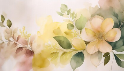 Sticker - Delicate watercolor flowers