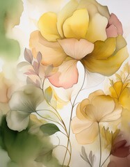 Sticker - Watercolor floral art print