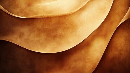 Poster - A textured abstract brown background with smooth curves and light highlights, offering a natural and warm visual.