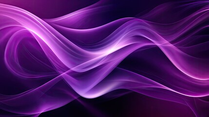 Poster - A vibrant abstract purple background with smooth lines and gradients, creating a sense of elegance and mystery.