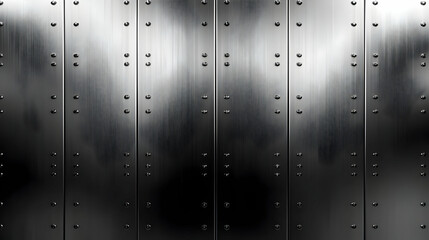 Abstract Brushed Metal Texture with Rivets - Industrial Background Design