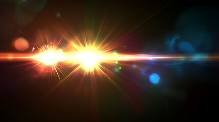 Wall Mural - a distant galaxy with stars, flashes of light, nebulae forming an abstract cosmic background
