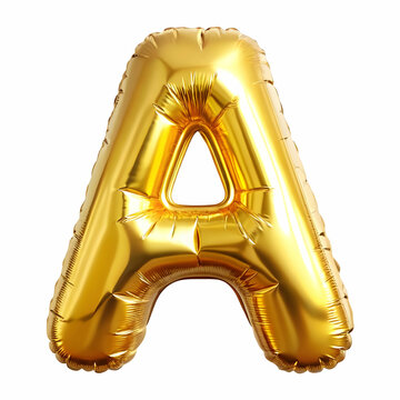 A alphabetic balloon different color with white