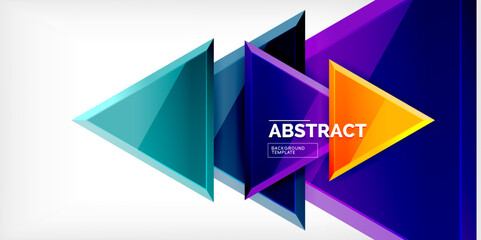 Poster - Triangle glass shapes geometric abstract background. Vector Illustration For Wallpaper, Banner, Background, Card, Book Illustration, landing page