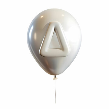 A alphabetic balloon different color with white