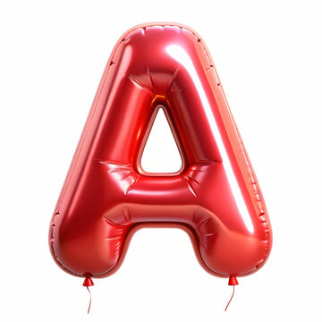 A alphabetic balloon different color with white