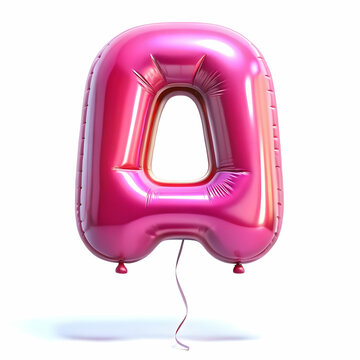 A alphabetic balloon different color with white
