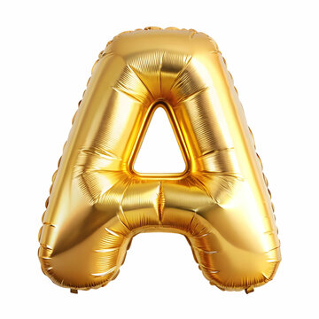 A alphabetic balloon different color with white