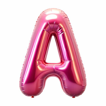 A alphabetic balloon different color with white