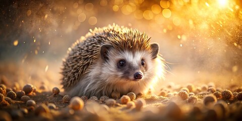 Poster - hedgehog on the ground