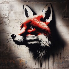 red fox on the wall