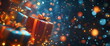 © Vasiliy - Magical holiday gift boxes with sparkling bokeh background. Festive Christmas presents, dreamy atmosphere for seasonal designs