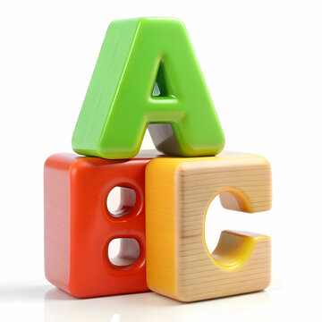 A alphabetic balloon different color with white