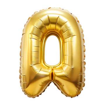 A alphabetic balloon different color with white