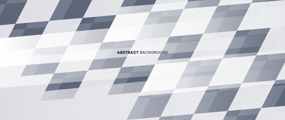 Poster - An abstract background with a checker flag design in modern black and white.