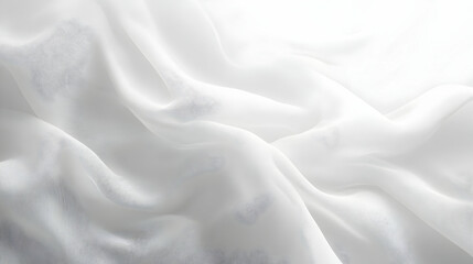 Wall Mural - Abstract White Fabric Background with Delicate Wrinkles and Smooth Texture