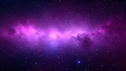 Abstract Purple Galaxy Background with Stars and Nebula, Cosmic Space Art for Design