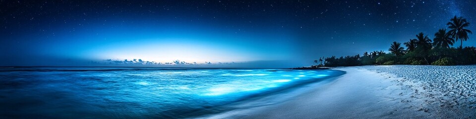 Wall Mural - Starlit Beach at Dusk