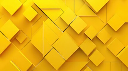 Wall Mural - Vibrant yellow geometric shapes create a modern and dynamic background, perfect for a variety of design projects.