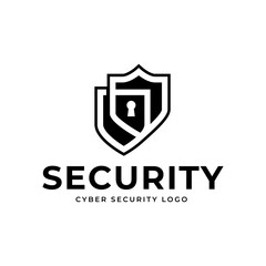 Cyber Security Logo or badge for technology and security company.