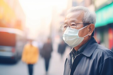 Wall Mural - Protection adult mask man.