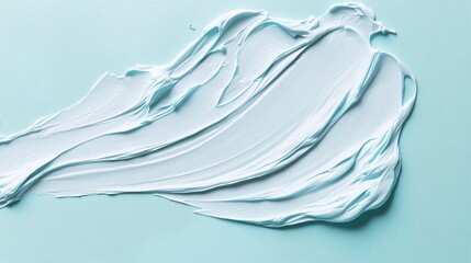 Poster - smooth light blue paint spread across a textured surface, showcasing artistic application and fresh 