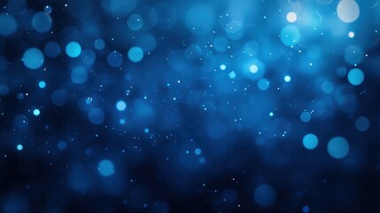 A mesmerizing abstract blue background filled with soft bokeh lights, perfect for creating a calm and serene atmosphere.