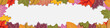 © Marina - Horizontal banner with blank space and autumn leaves border for fall themed promotions