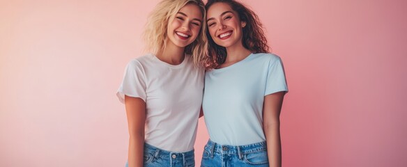 The Smiling Young Women Together