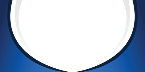 Wall Mural - modern blue white abstract banner background vector with blue curve and copy space