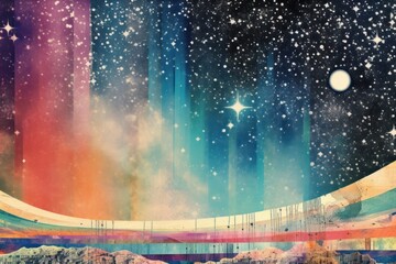 Wall Mural - colorful galaxy space landscapes backgrounds astronomy universe.