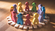 © Focused Adventures - Multicolored Figures Representing Unity and Inclusion