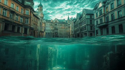 flood in european city