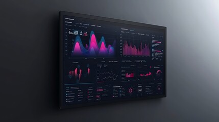 Poster - A Modern Screen Displaying Various Data Visualizations
