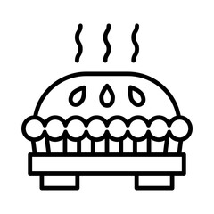 Sticker - Apple Pie line icon