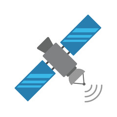 Poster - satellite icon. simple satellite symbol. wireless communication and broadcast sign for app, ui, webs