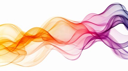 Poster - colorful waves of flowing abstract shapes in warm hues creating a vibrant and dynamic visual effect
