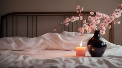 Poster - cherryblossom on the bed